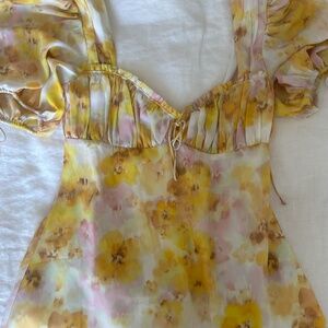 For Love and Lemons Pink and Orange Mini Dress